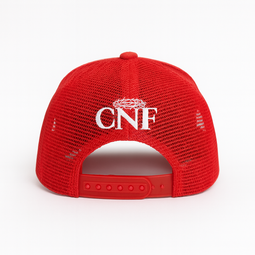 “Covered by the Blood” Premium Snapback – Red/Black