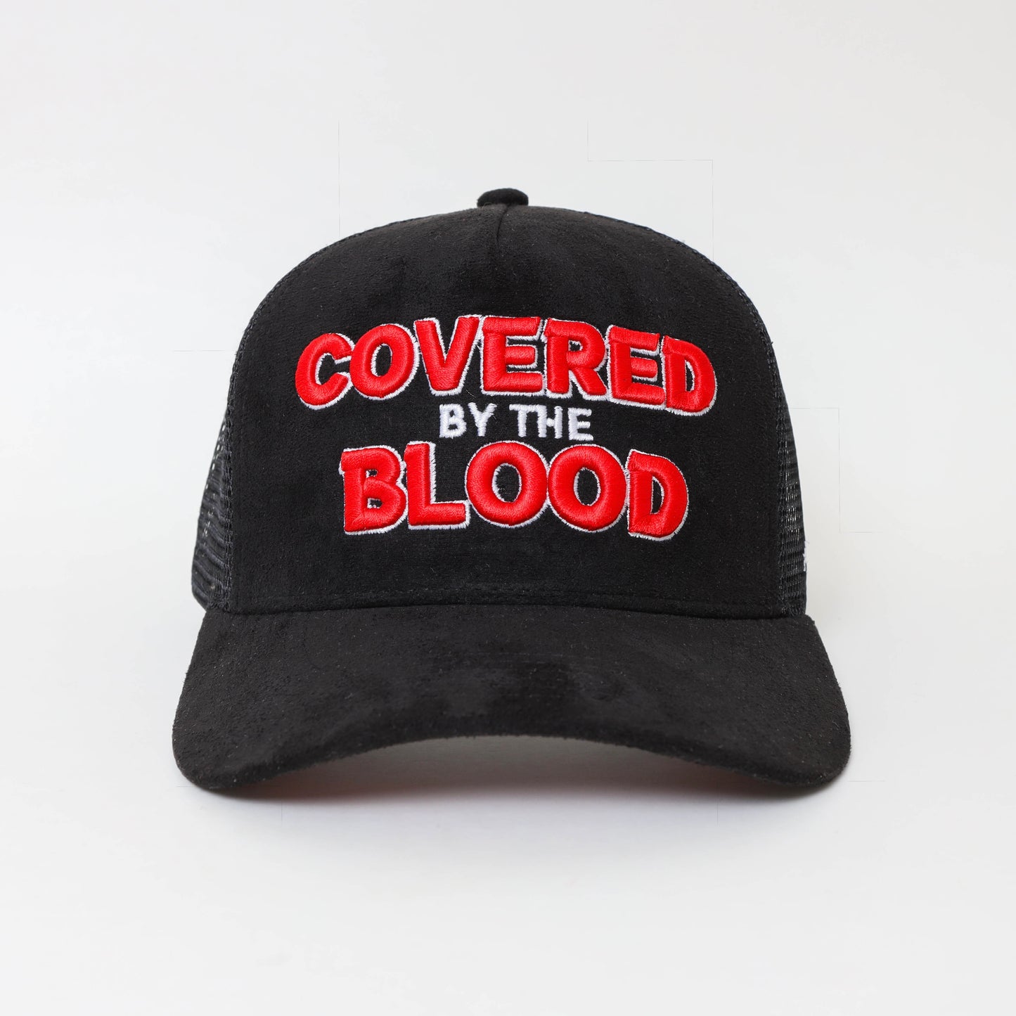 “Covered by the Blood” Premium Snapback – Black/Red
