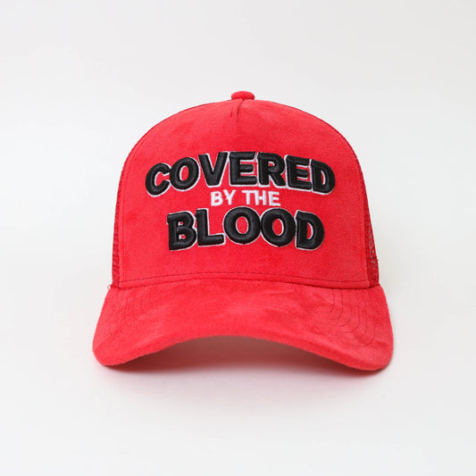 “Covered by the Blood” Premium Snapback – Red/Black