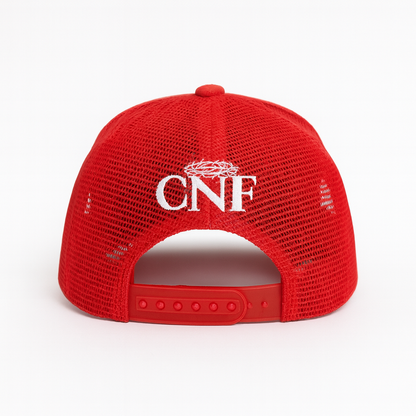 “Covered by the Blood” Premium Snapback – Red/Black